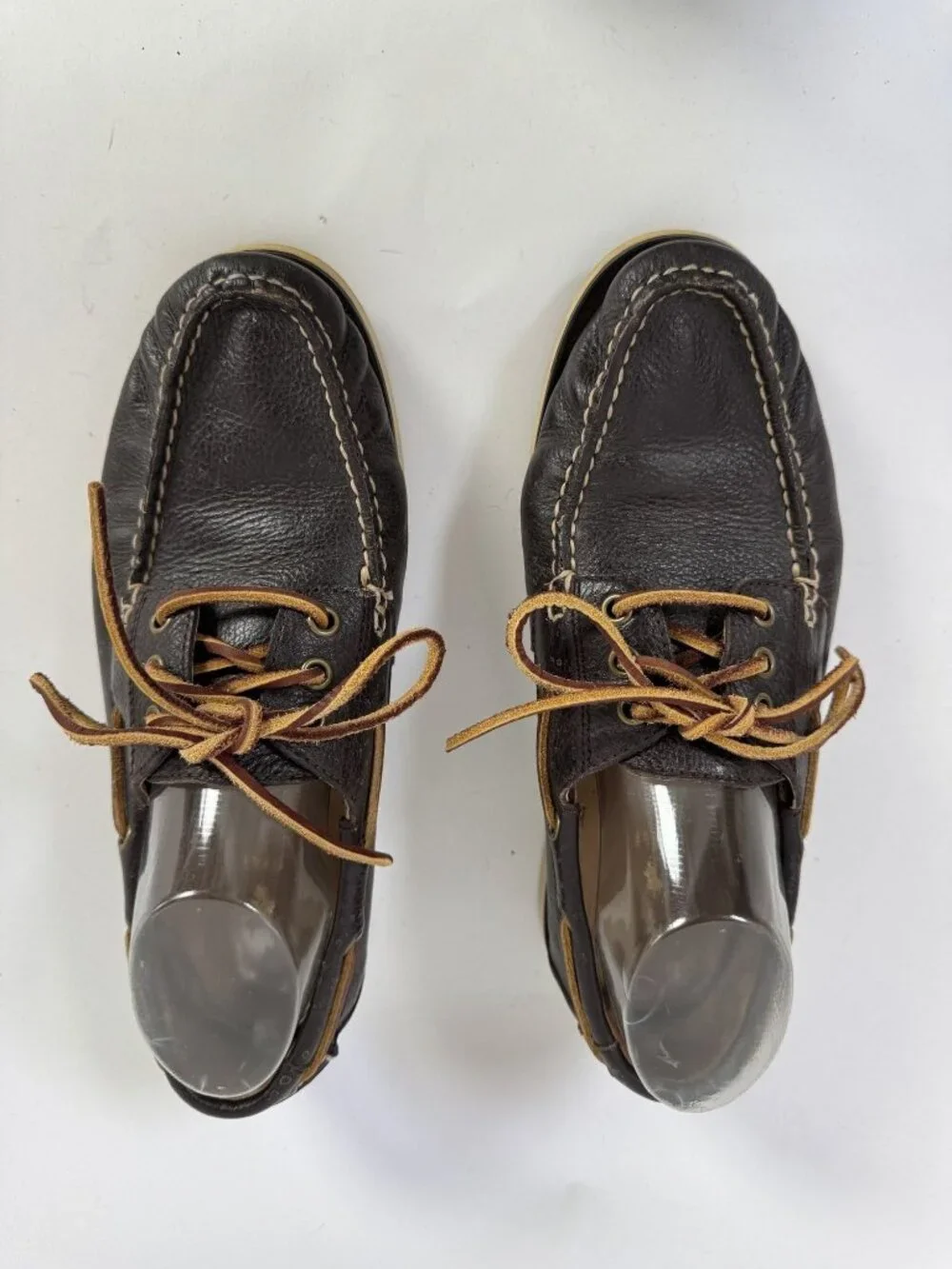 Polo Ralph Lauren Bienne II Mens Leather Boat Shoes Brown 9.5D Casual Comfort Du